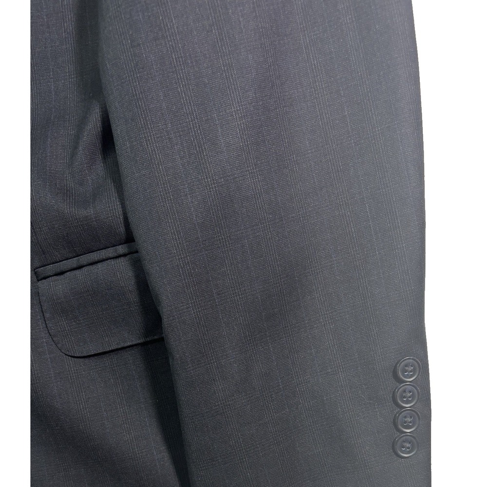 Charcoal Plaid Peter Millar Blazer Jacket Sport Suit Coat All Season Wool 44r View 2